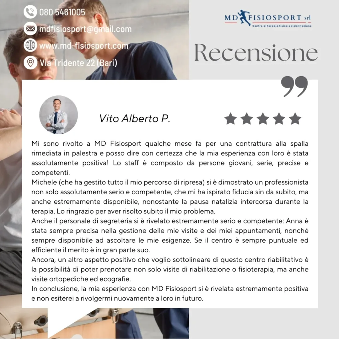 🙏 Grazie di cuore per la tua recensione, Vito Alberto