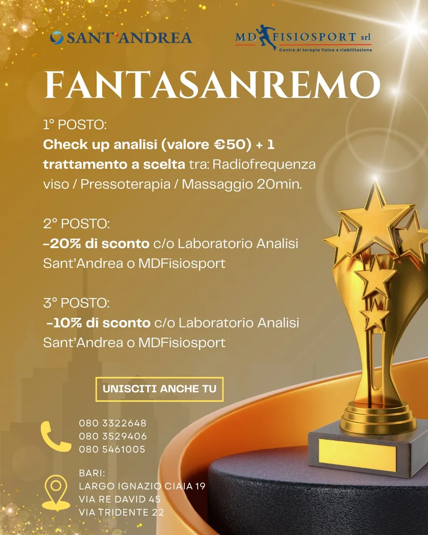Il Festival più atteso dell'anno sta per iniziare e noi del Sant'Andrea - MDFisiosport non potevamo non partec